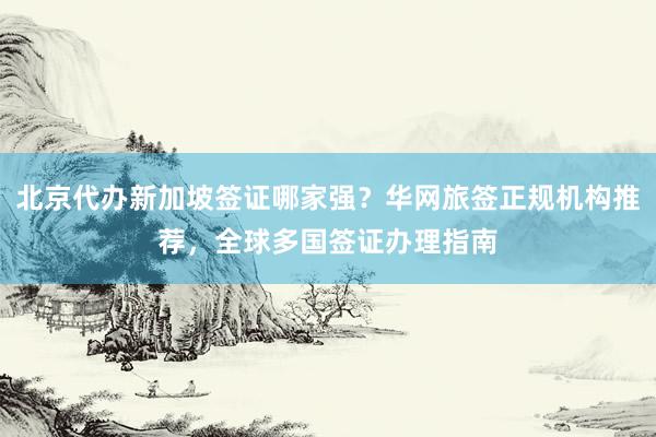 北京代办新加坡签证哪家强？华网旅签正规机构推荐，全球多国签证办理指南