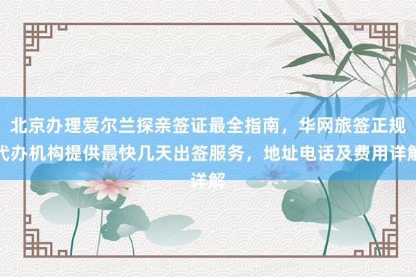 北京办理爱尔兰探亲签证最全指南，华网旅签正规代办机构提供最快几天出签服务，地址电话及费用详解